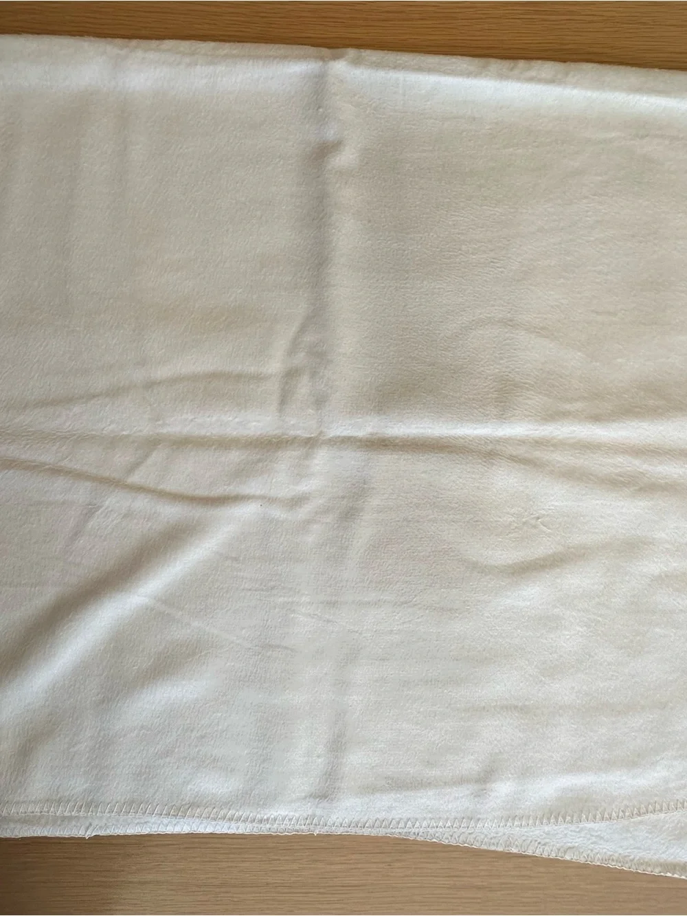 JC Penny Cream Cotton Fringe Bath Throw